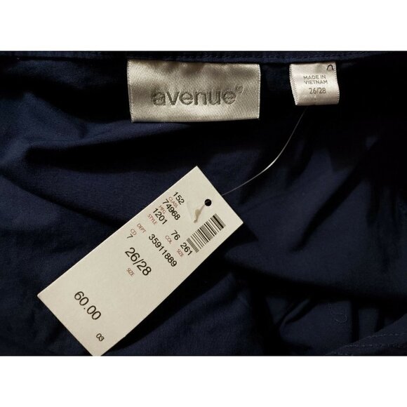 New Avenue Jacket Womens 26/28 Plus Size Navy Blue Snaps  Pockets - Picture 6 of 8